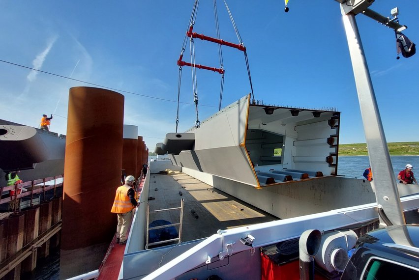 Beginn Montage Seitenfelder am BV Leverkusen