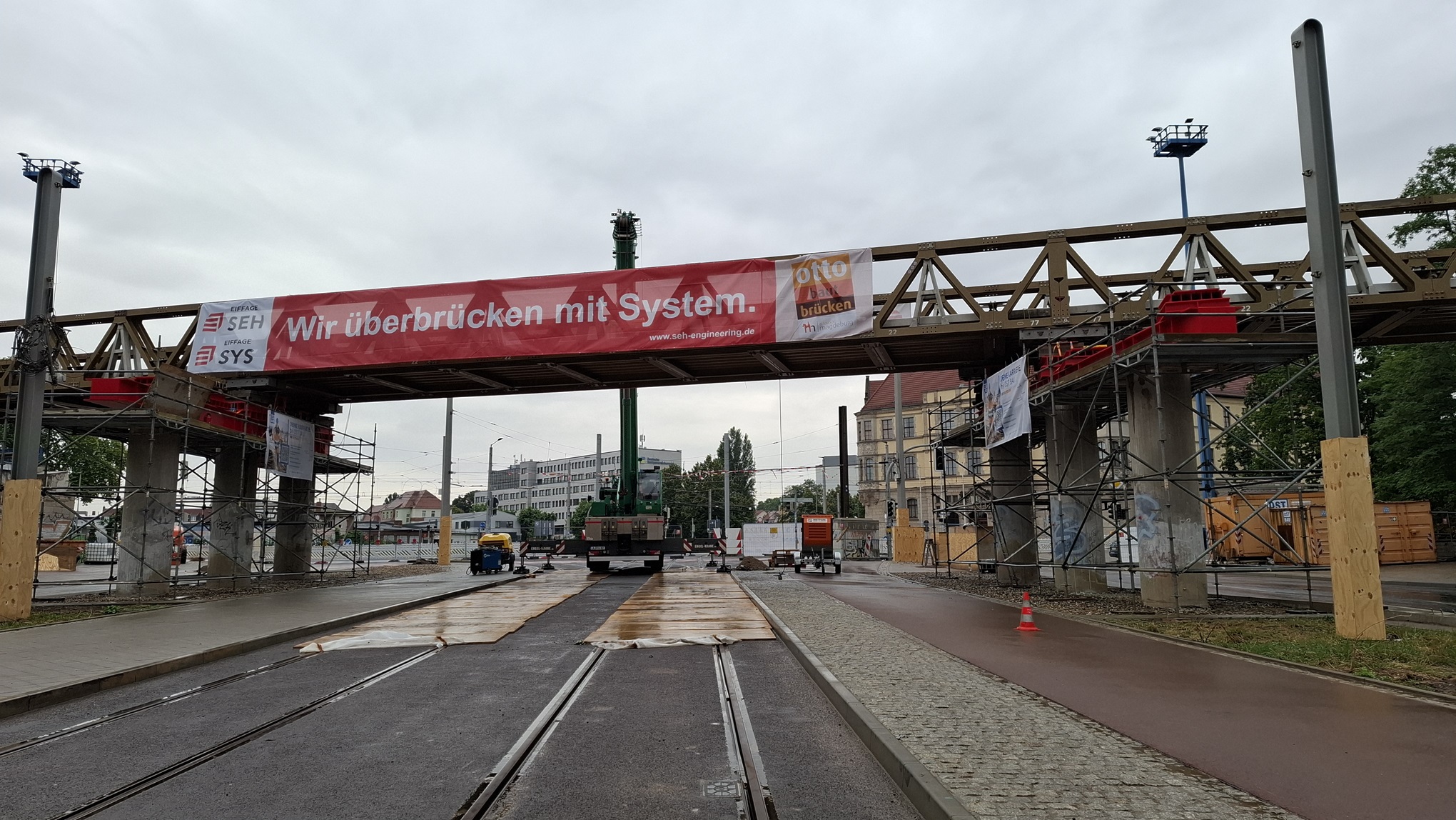 Ersatzbrücke am Magdeburger Ring – Damaschkeplatz